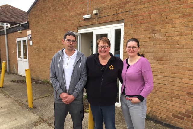 Corby Nightlight's Jay Walden, Nicola Pell and Diane Boyd who planned to open a shelter at the building. Pictured in 2018.