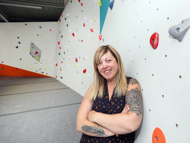 Suzi McGowan (pictured here at the climbing centre) says a lack of sales led to the venture failing.