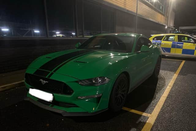 This was one of the cars taken by officers in Corby last night. Photo: @PC286Thompson.