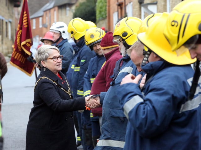 Kettering Mayor Kelli Watts inspected the crews