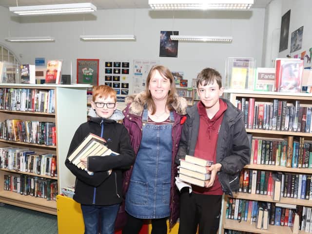 Family of book lovers - Claire Haseldine with her sons Oliver, 11, and 16-year-old Jacob