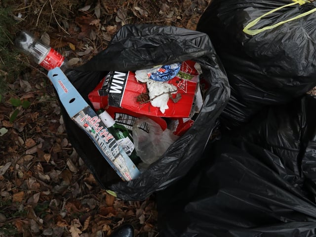 Some rubbish had been bagged up and left outside. Pictures by Alison Bagley.