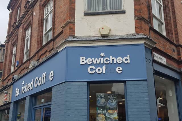 The manager of Bewitched Coffee realised the letters were missing yesterday