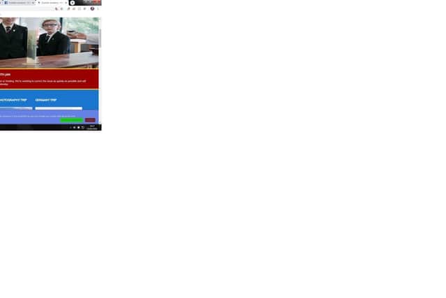 The website
