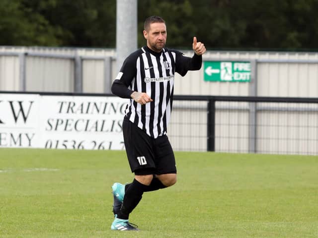 Corby Town striker Steve Diggin is closing in on a return from a knee injury