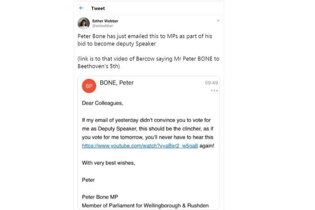 The email was revealed on Twitter by a reporter from The Times