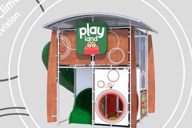 An artist's impression of the play frame.