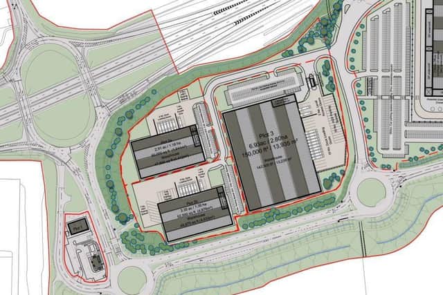 How Segro Park could look. The McDonald's is unit 1, the smallest unit to the left of this drawing.