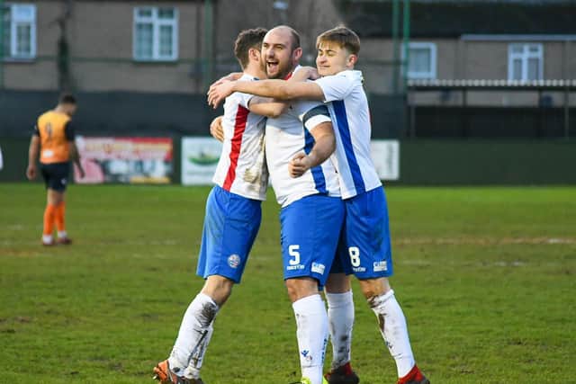 Liam Dolman shows his delight after he grabbed Diamonds' third goal