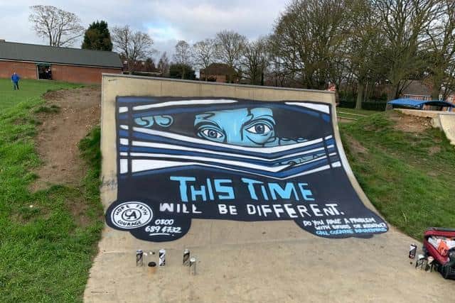 Jubilee Park skate ramp in Bedford Road
