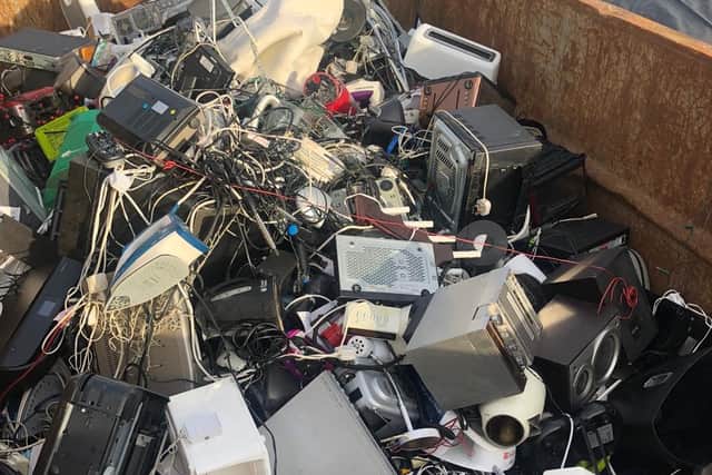 Some of the electrical waste collected so far