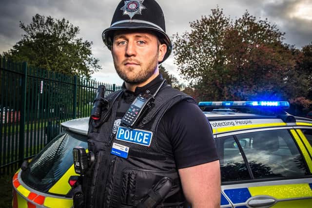 Road policing was a feature of the episode. Photo: Channel 4/Northamptonshire Police.