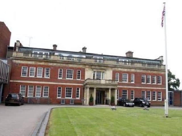 Northamptonshire Police's headquarters at Wootton Hall Park