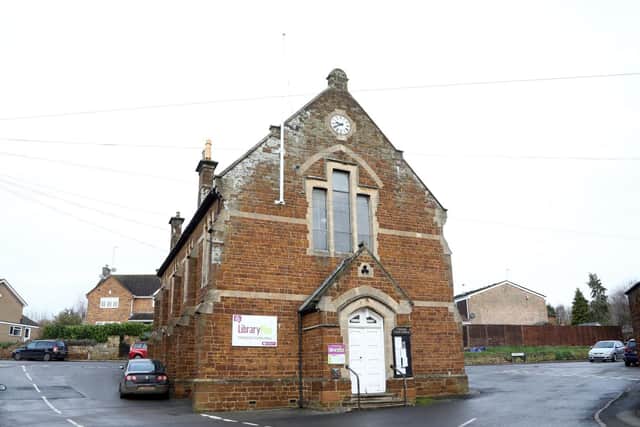 The library shares the town hall building which is owned by Wellingborough Council