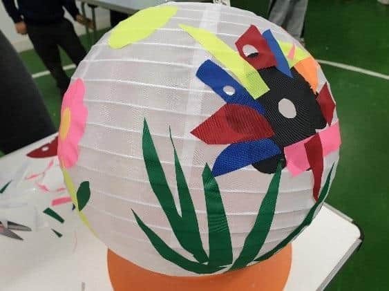 People of all ages have been invited to join in the free lantern making workshops