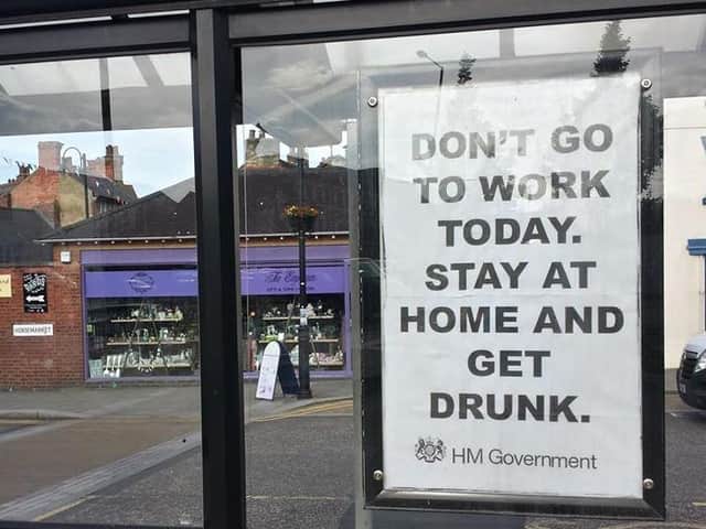 This poster in Kettering's Horsemarket went viral.