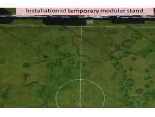 Plans show the new seated stand on the halfway line.