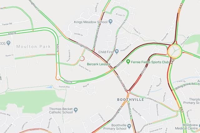 Traffic is bad around the new bypass that opened today. Photo: AA Traffic