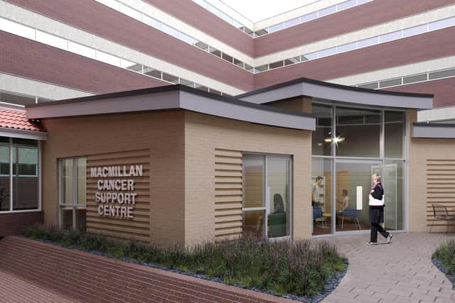 The architects CGI image of the new centre planned for Kettering General Hospital.Photo courtesy of GSS Architecture