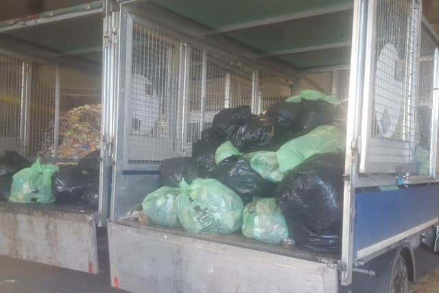 Some of the rubbish collected from the A45 in East Northants