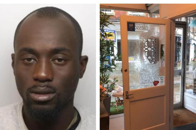 Musa Dukureh-Dukuray and the door he smashed.
