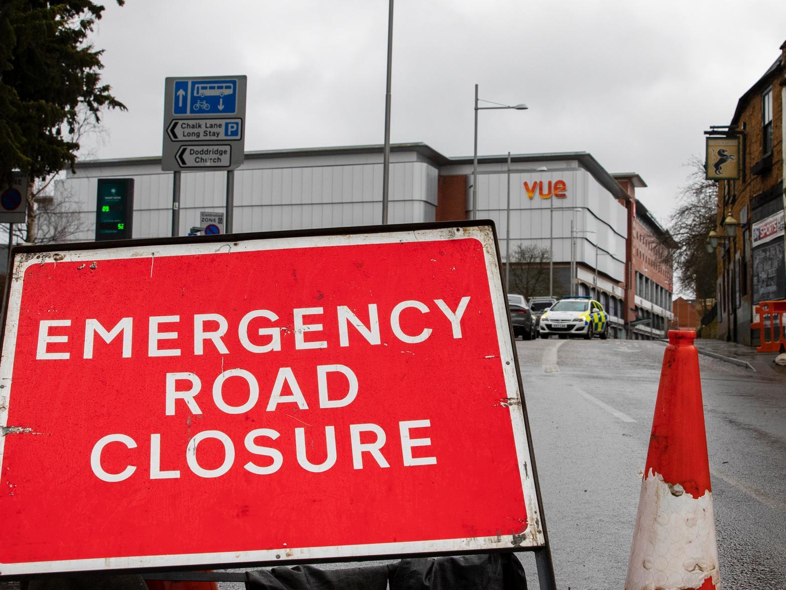 Roads around Sol Central have been shut today as falling debris landed on the roads and pavements.