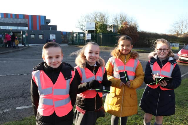 Members of  Redwell Primary School's Road Safety Heroes team