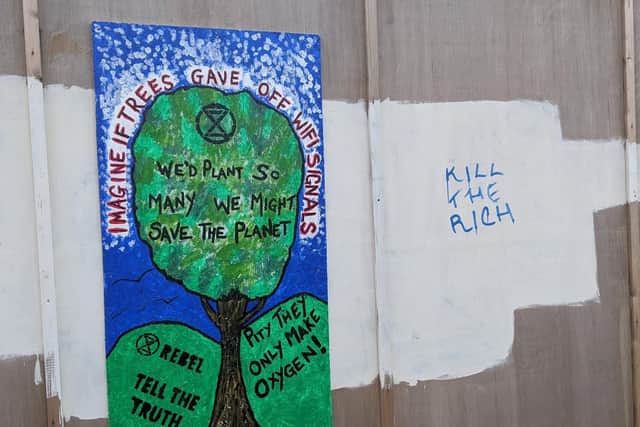 The activists are hoping their art can raise awareness of the climate crisis