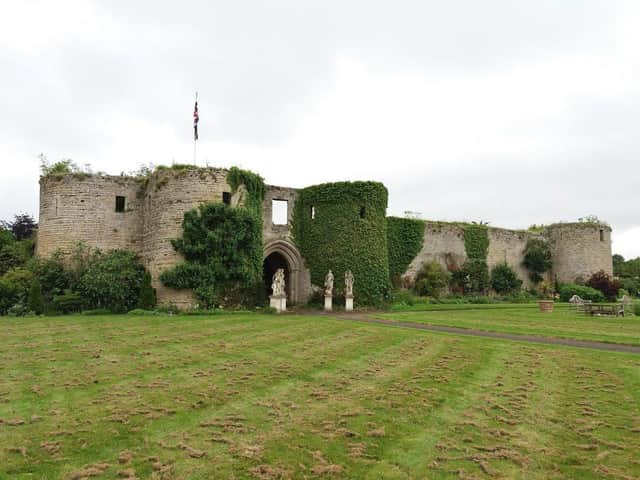 The castle is in the grounds of Barnwell Manor