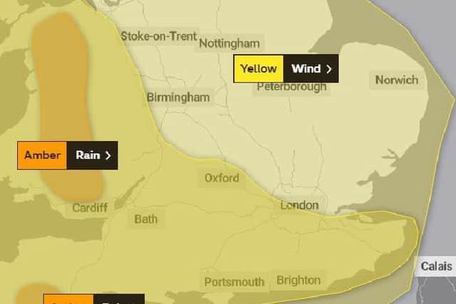 Met Office weather alerts are in force for Saturday and Sunday this weekend