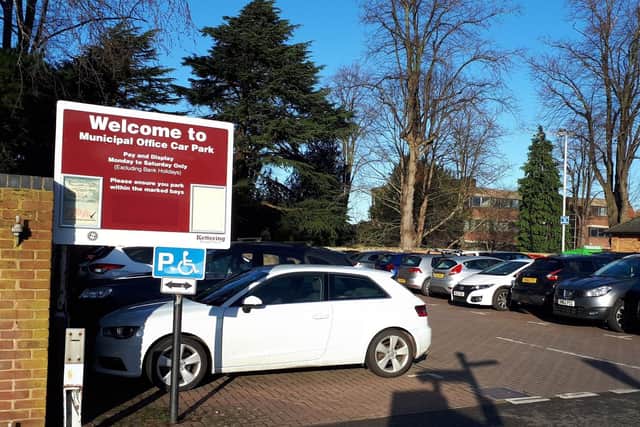 The council's Municipal Office car park in London Road.