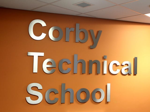 Corby Technical School has a blazer and tie that need to be bought from their suppliers. The old style blazer was 15, whereas the new blazer is between 28 to 34. For PE kit, the school say pupils need a sports jumper with logo and the polo top with logo. We couldn't see the jumper on the supplier website so it's not in our minimum spend total, but the top will cost 13.50 to 16.50.