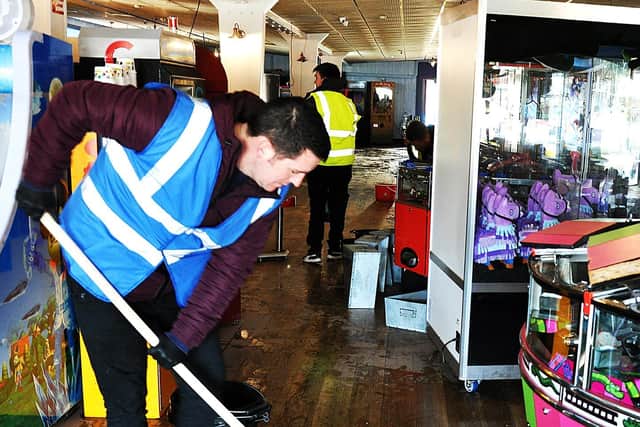 The clean-up operation is now well underway