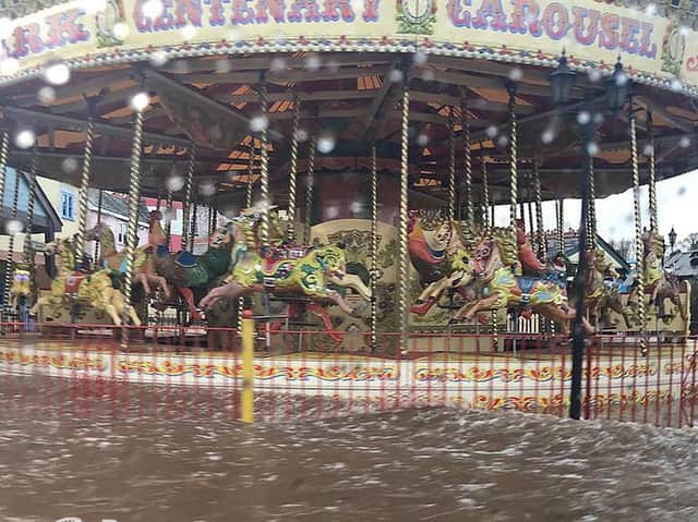 Drayton Manor was left badly flooded following the storm at the weekend