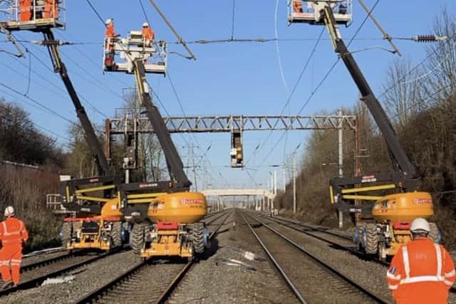 Network Rail are getting ready for all-electric trains running through Northamptonshire