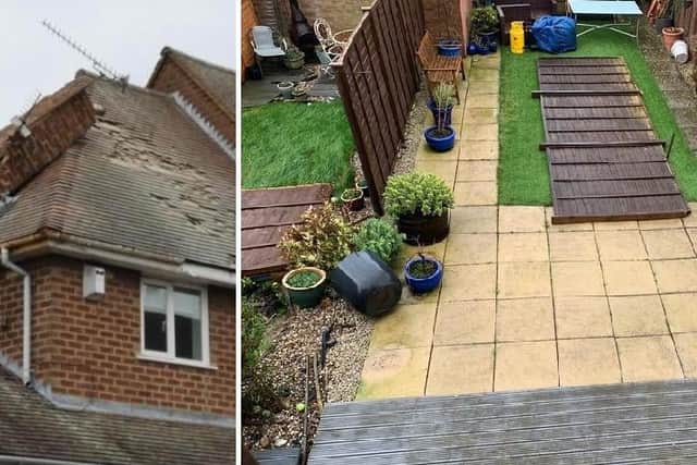 Storm Ciara caused damage to fences and chimneys in Northamptonshire