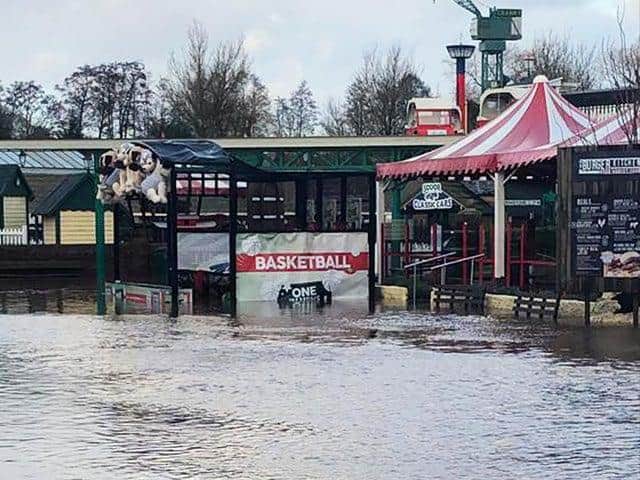 Drayton Manor was left under water