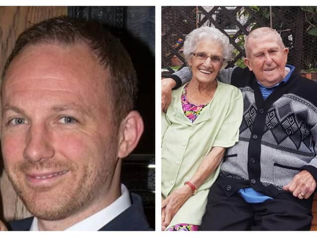 Stuart Ratcliffe, 40, and his grandparents, Fred, 98, and his wife Jean, 90, who were both from Northampton, were pronounced dead at the scene