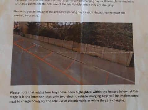 The image used by consultants to plan out where the bays could be. Mr Kiff said the image is from as far back as 2009 and the site has drastically changed.
