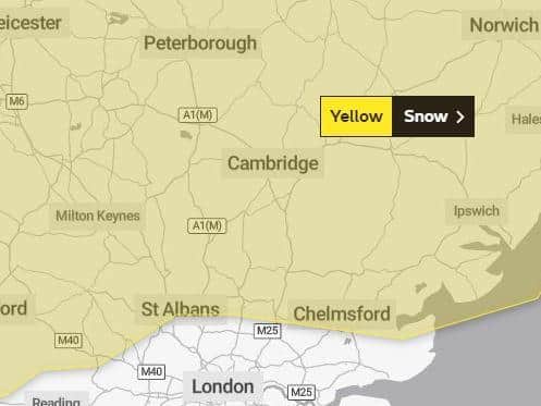 Met Office yellow warning covers large parts of the Midlands and Home Counties