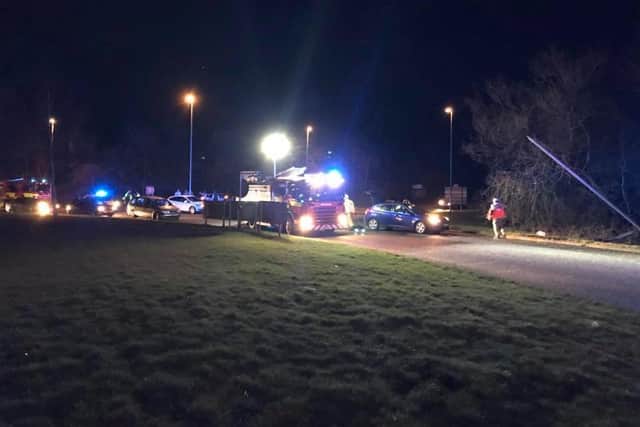 Emergency services at the scene. Credit: Corby Fire Station