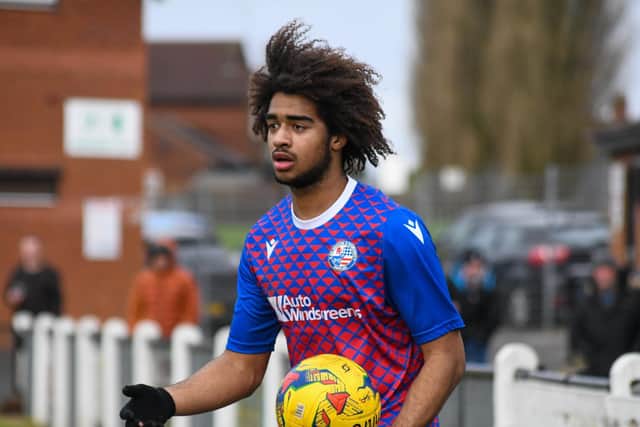 Fabio Lopes made his debut for Diamonds at Coalville after joining on loan from Oxford United