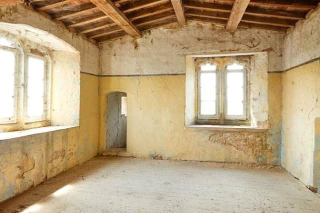 One of the rooms inside the tower which could be converted to living accomodation