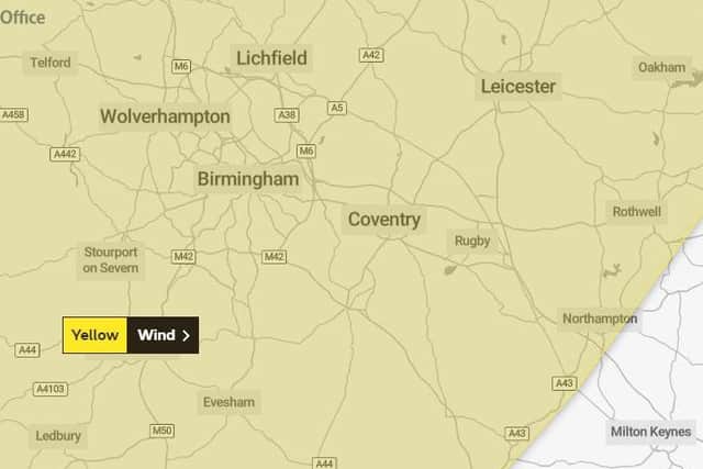 This weekend's weather warning covers a 12-hour stretch from noon on Saturday