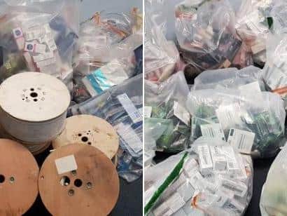 Plain-clothed officers tweeted pictures of their haul worth around 33,000
