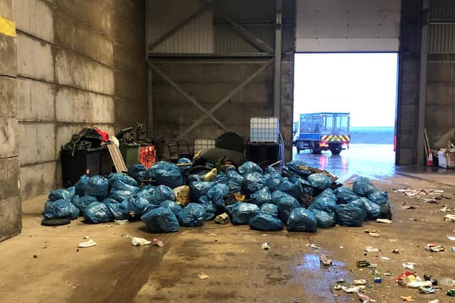 Some of the rubbish collected from the A45 between Chowns Mill and Rushden Lakes