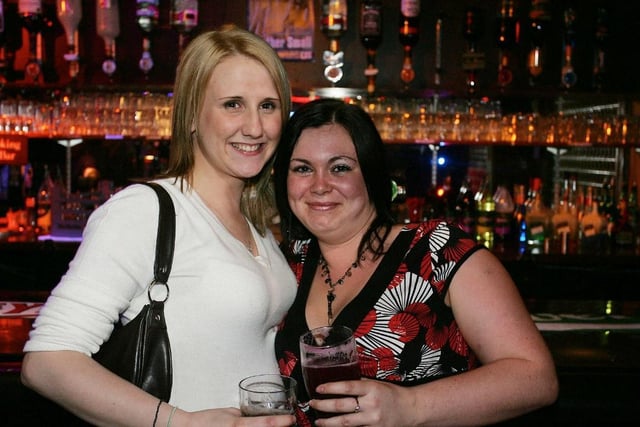 Friends Vicki and Laura enjoy a night out at The Frontier in Batley.