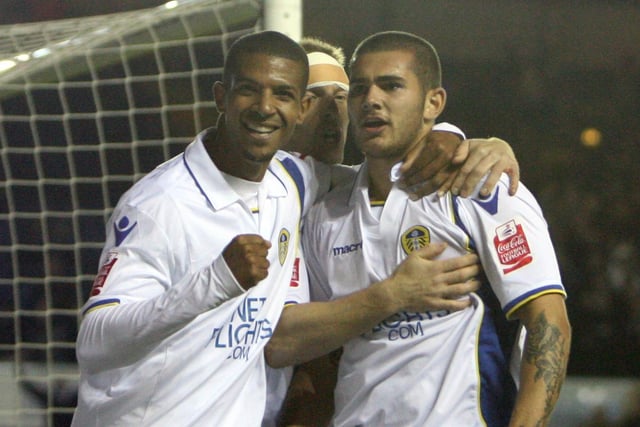 Bradley Johnson celebrates his goal with Jermaine Beckford and Richard Naylor.