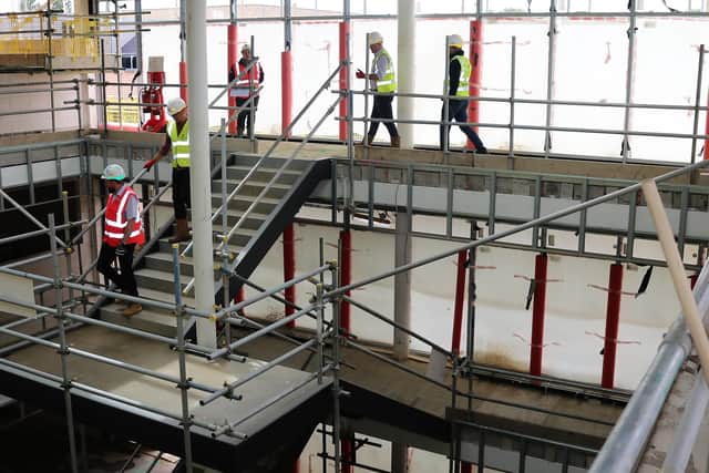 Inside the school's new sixth form centre.