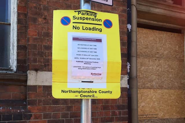 Parking has been suspended. Picture by Alison Holland.